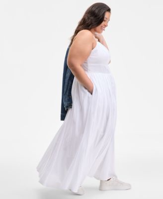 Trendy Plus Size Square-Neck Maxi Dress, Exclusively at Macy's