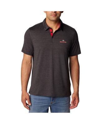 Columbia - Men's&nbsp; Heather Black Georgia Bulldogs Tech Trail Omni-Wick Polo