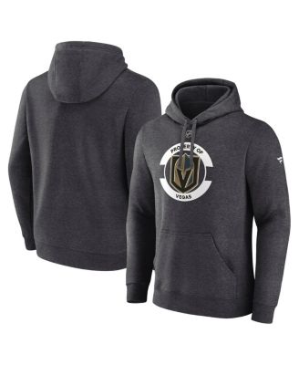 Fanatics - Men's Heather Charcoal Vegas Golden Knights Authentic Pro Core Secondary Fleece Pullover Hoodie