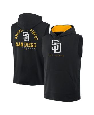 Fanatics - Men's Black San Diego Padres Fire Speed Sleeveless Pullover Hoodie