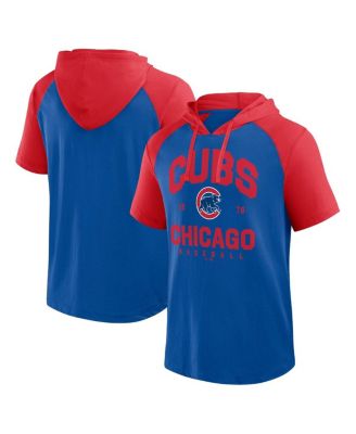 Logo Athletic - Men's&nbsp;Fanatics Royal Chicago Cubs Prime Raglan Short Sleeve Hoodie T-Shirt