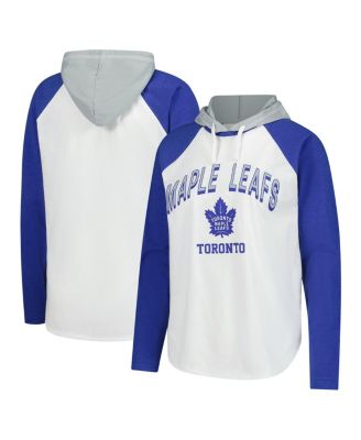 G-III 4Her by Carl Banks - Women's&nbsp;White Toronto Maple Leaf's VIP Raglan Long Sleeve Hoodie T-Shirt