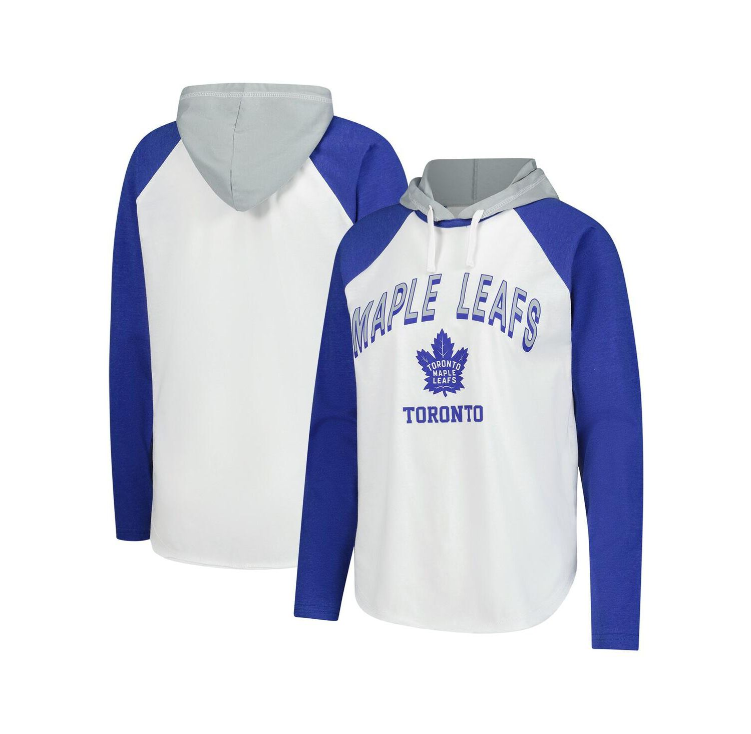 Women's White Toronto Maple Leaf's VIP Raglan Long Sleeve Hoodie T-Shirt