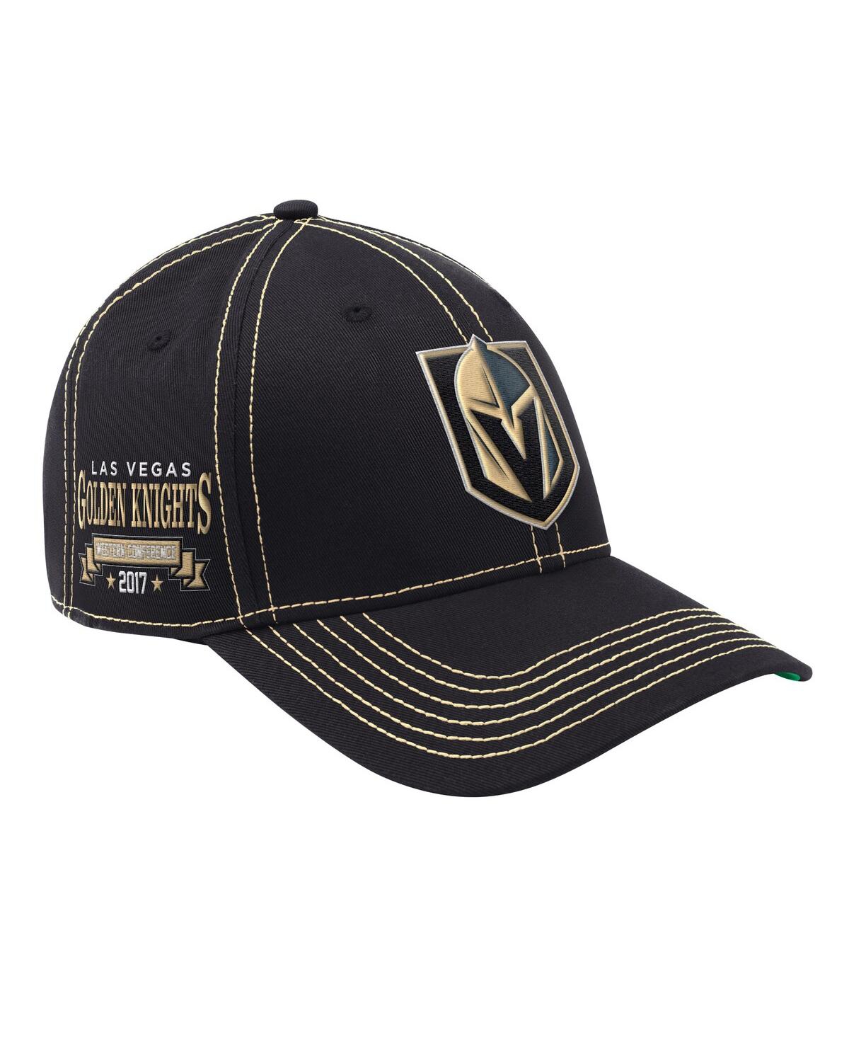 Men's Black Vegas Golden Knights Sphere Ii Curved Star fit Adjustable Hat - Black
