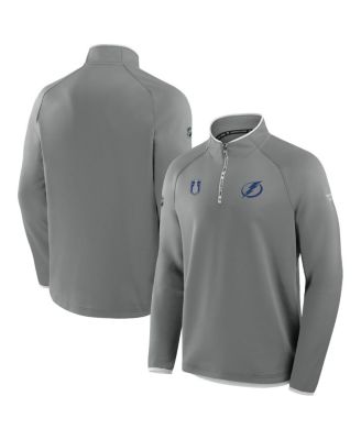 Fanatics - Men's Gray Tampa Bay Lightning 2025 Stanley Cup Playoffs Authentic Pro Fleece Quarter-Zip Pullover