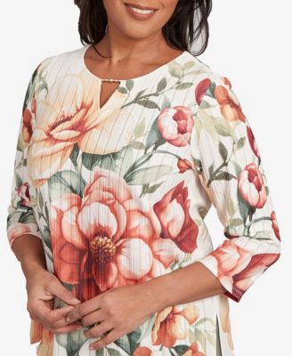 Women's Copper Canyon Dramatic Floral Split Beaded Top