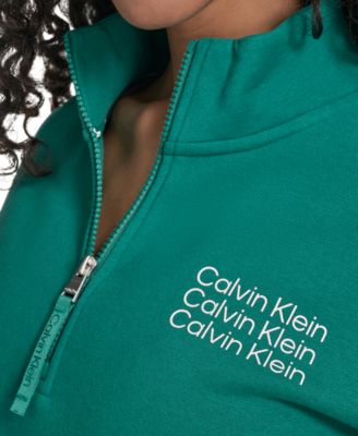 Performance Women's Mini Triple Logo Fleece Half-Zip Pullover Sweatshirt