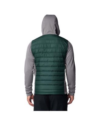 Men's Green/Gray Michigan State Spartans Out-Shield Hybrid Full-Zip Hoodie Jacket