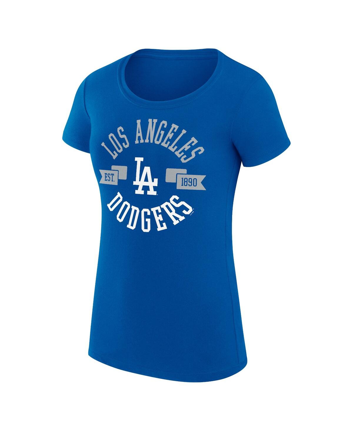 G-iii 4her By Carl Banks Women's Royal Los Angeles Dodgers City Graphic Fitted T-shirt