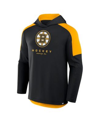 Men's Black Boston Bruins Meta Game Transitional Pullover Hoodie