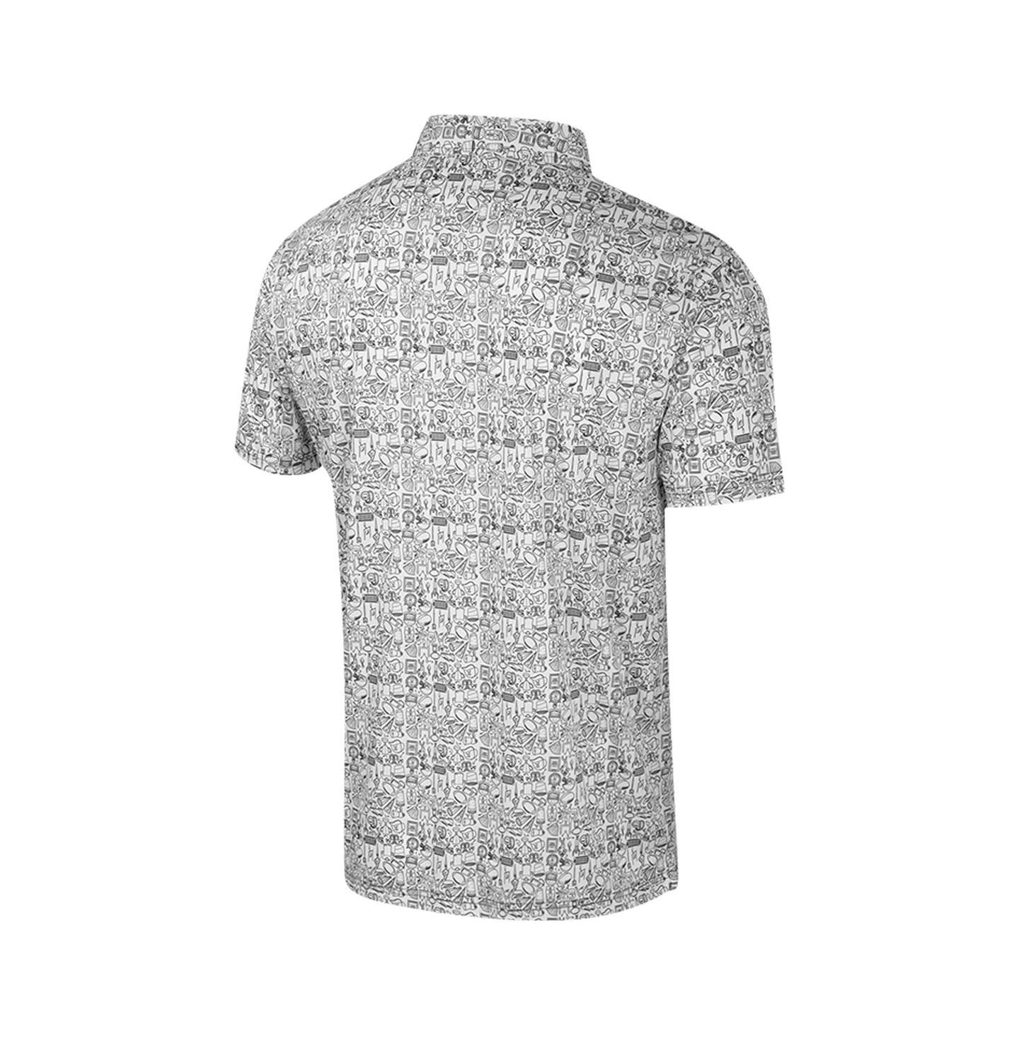 Мужское поло Colosseum White Alabama Crimson Tide Big & Tall It's Time Allover Printed Polo Shirt — фото 3