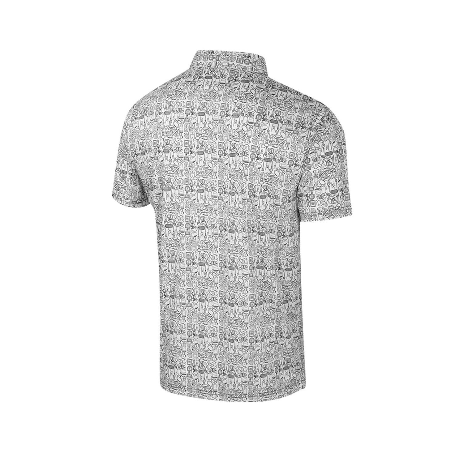 Men's White Alabama Crimson Tide Big & Tall It's Time Allover Printed Polo Shirt