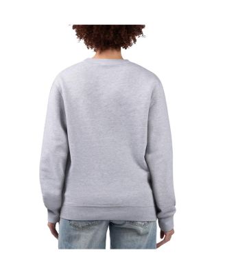 Women's&nbsp;Heather Gray Cincinnati Reds Team Logo Fleece Pullover Sweatshirt