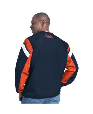 Men's Navy Houston Astros Double Coverage V-Neck Pullover Hoodie