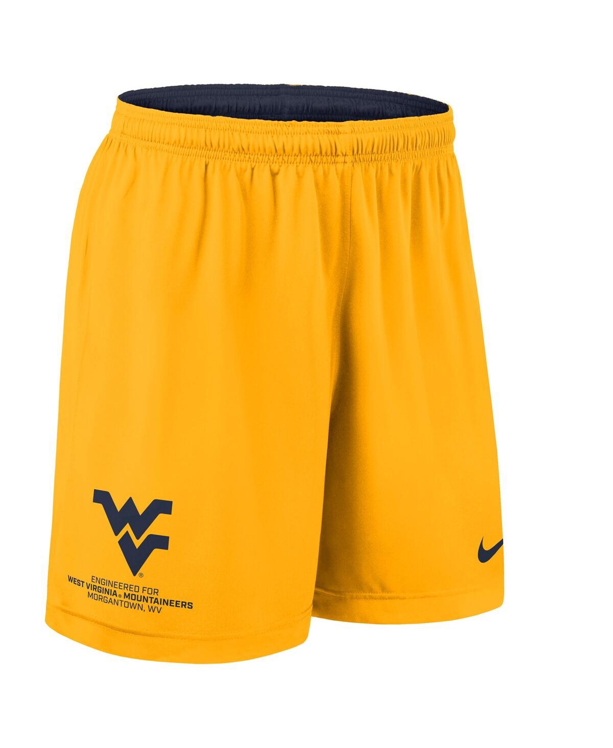 Nike Men's Navy/Gold West Virginia Mountaineers 2025 Sideline Reversible Performance Shorts