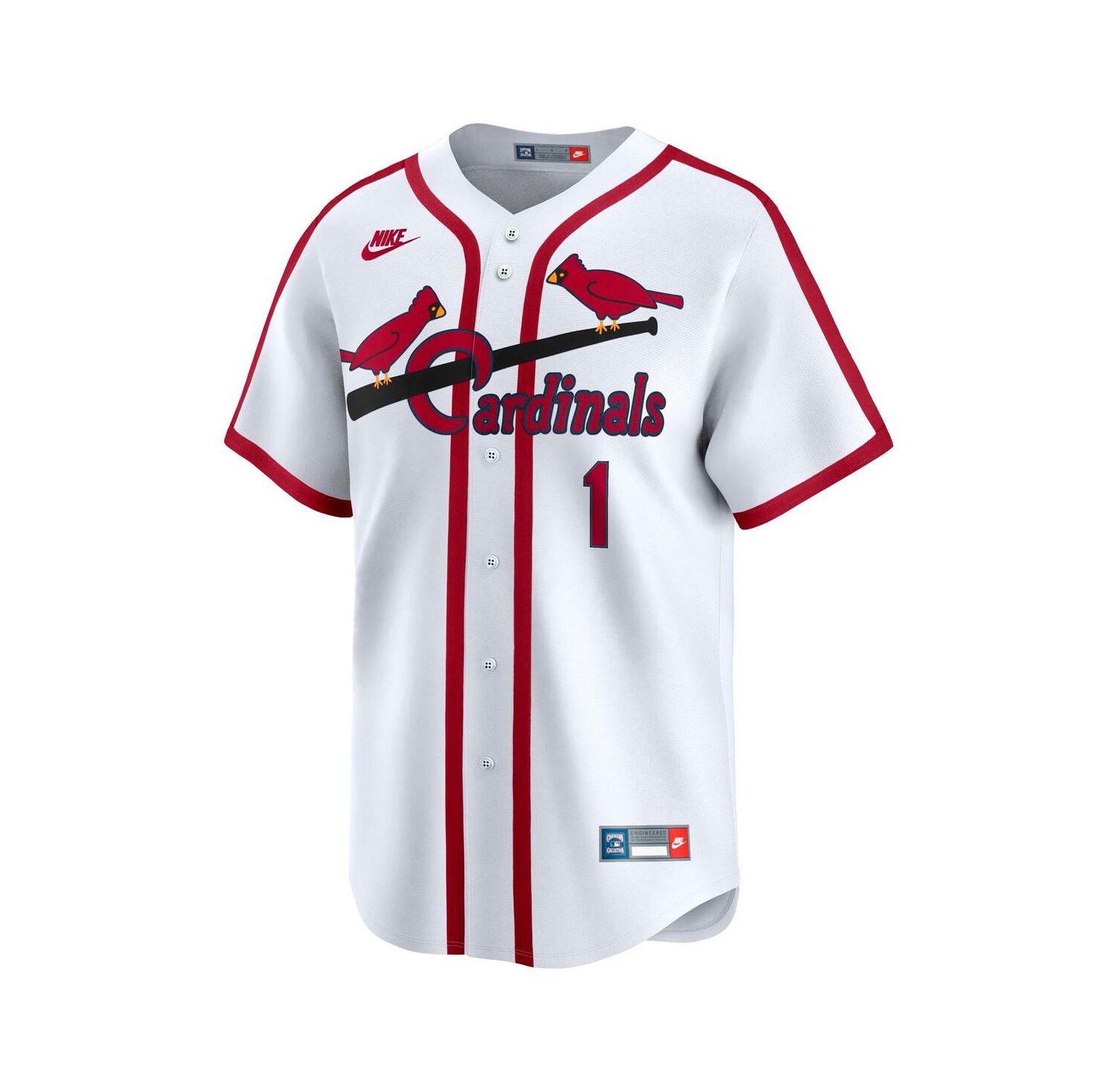 Men's Ozzie Smith White St. Louis Cardinals Throwback Cooperstown Collection Limited Jersey