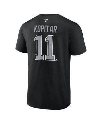 Men's Anze Kopitar Black Los Angeles Kings Authentic Stack Name Number T-Shirt