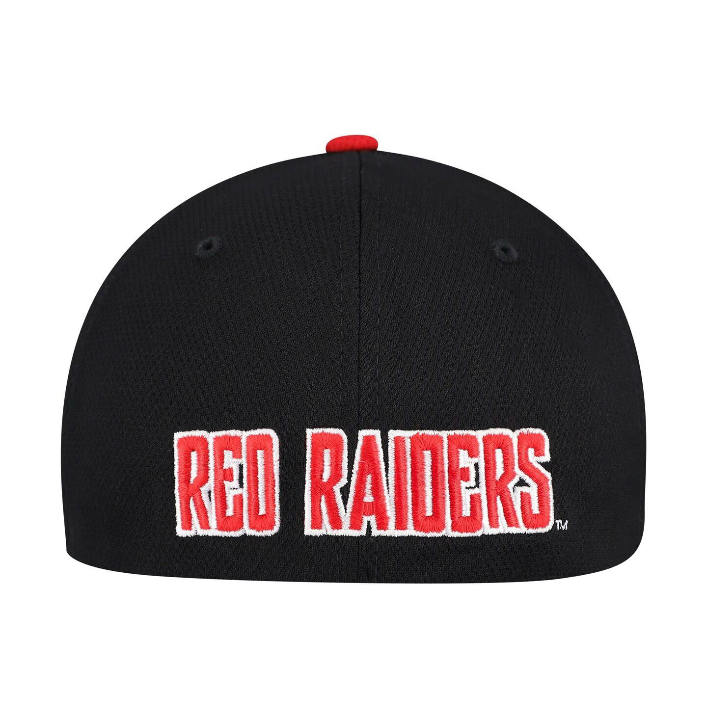 Мужская кепка Top of the World Black/Red Texas Tech Red Raiders Reflex Two-Tone Flex Hat — фото 4