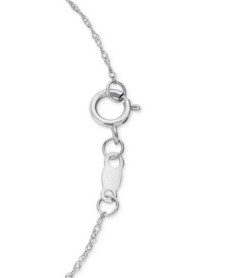 Diamond Twist Heart 18" Pendant Necklace (1/2 ct. t.w.) in 14k White Gold or 14k Yellow Gold, 18" + 2" extender, Exclusively at Macy's