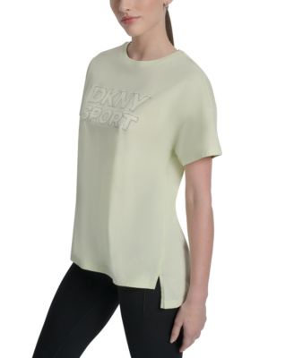 Women's Rhinestone-Logo Drop-Shoulder T-Shirt