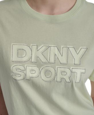 Women's Rhinestone-Logo Drop-Shoulder T-Shirt