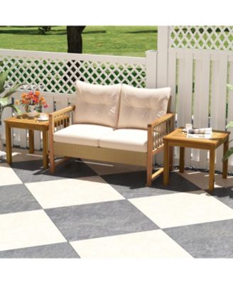 Outdoor Square Side Table End Table for Patio – Ideal for Snacks, Drinks, and Coffee