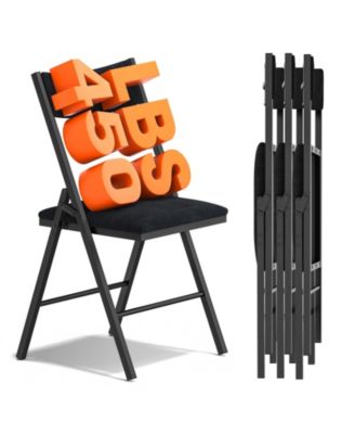 4-Pack Padded Folding Chair Set with Cushioned Seat & Backrest for Home, Office, Dining, or Events