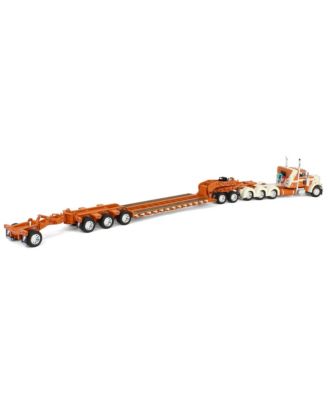 DCP 1/64 Peterbilt 379 Tri-Axle Flat Top with Fontaine Magnitude Tri-Axle Lowboy Trailer with Booster & Stinger 60-2016