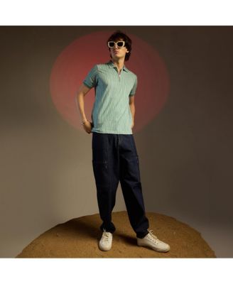 Men's Sea Green Crevice-Lined T-Shirt