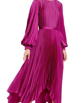 Women's Long Sleeve Pleated Handkerchief Dress