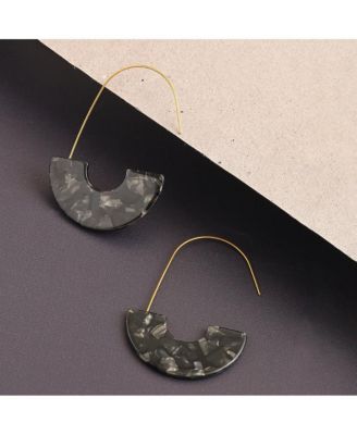 Women's Marble Hoop Earrings