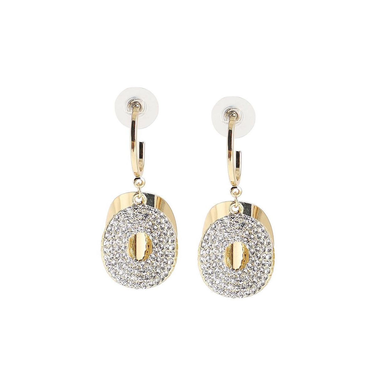Sohi Women's Circular Drop Earrings - Gold