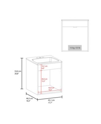 Shoshoni Bathroom Vanity with two Doors, Wengue