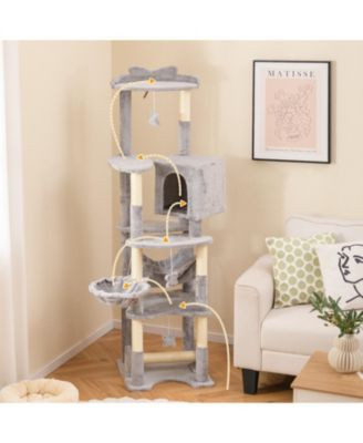 69 Inch Multi-level Cat Tree with Top Perch and Cozy Condo