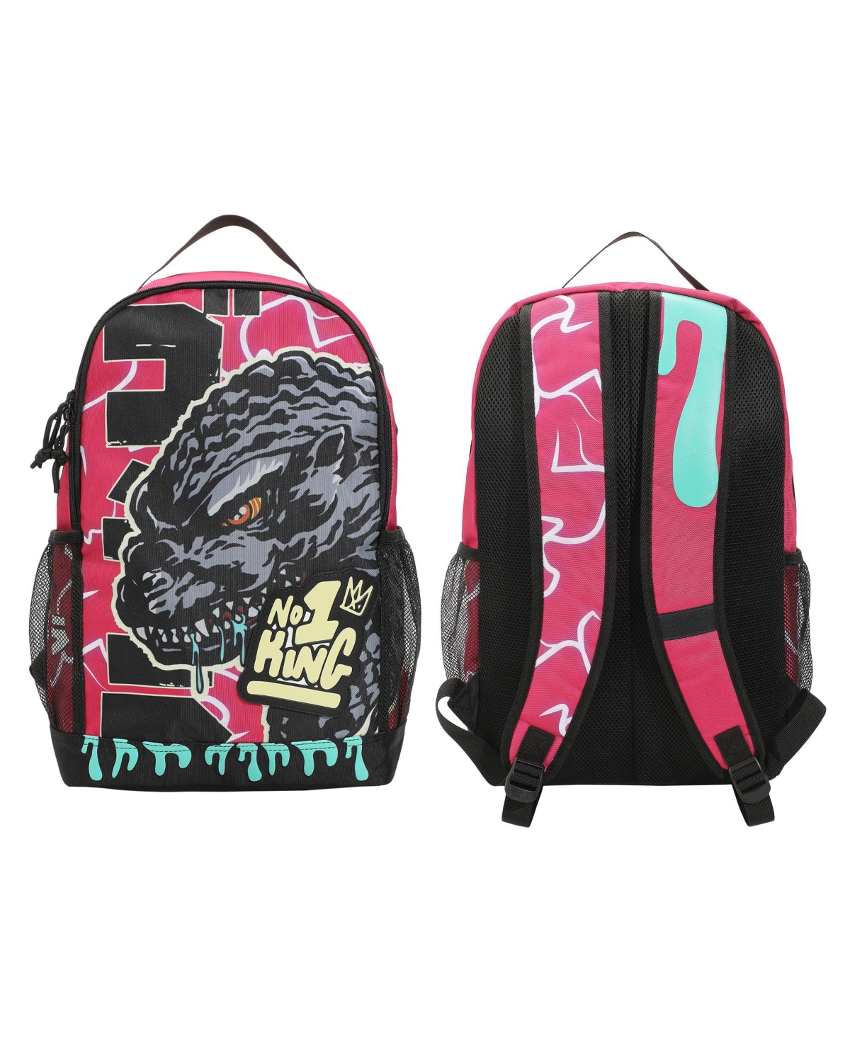 Godzilla Large Graphic 17.5" Pink Backpack