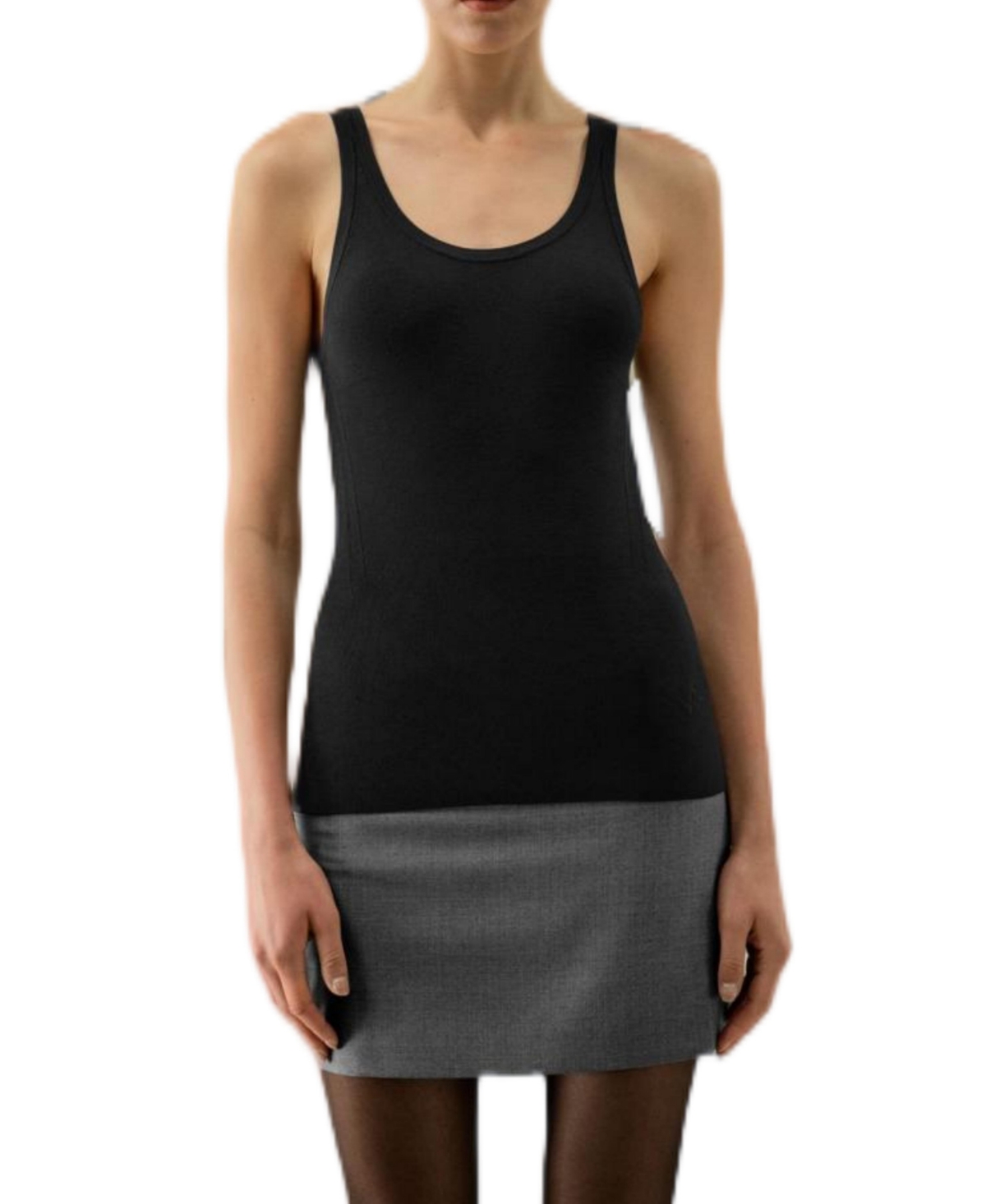Women's Basic Silk Tank Top - White