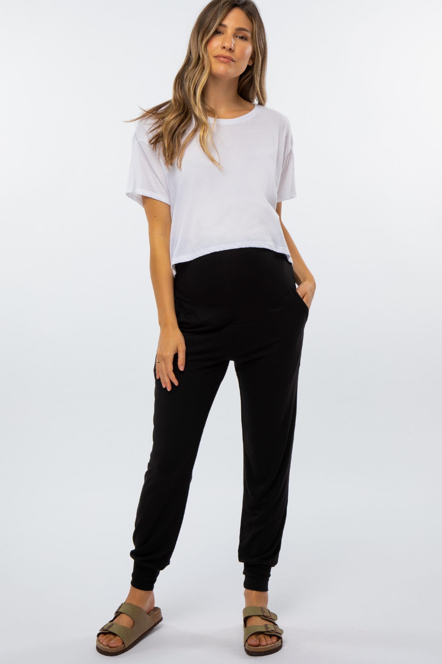 Women's Navy Blue Band Jogger Pants
