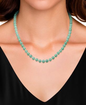 3-Pc. Set Dyed Green Jade Collar Necklace, Bracelet, & Stud Earrings
