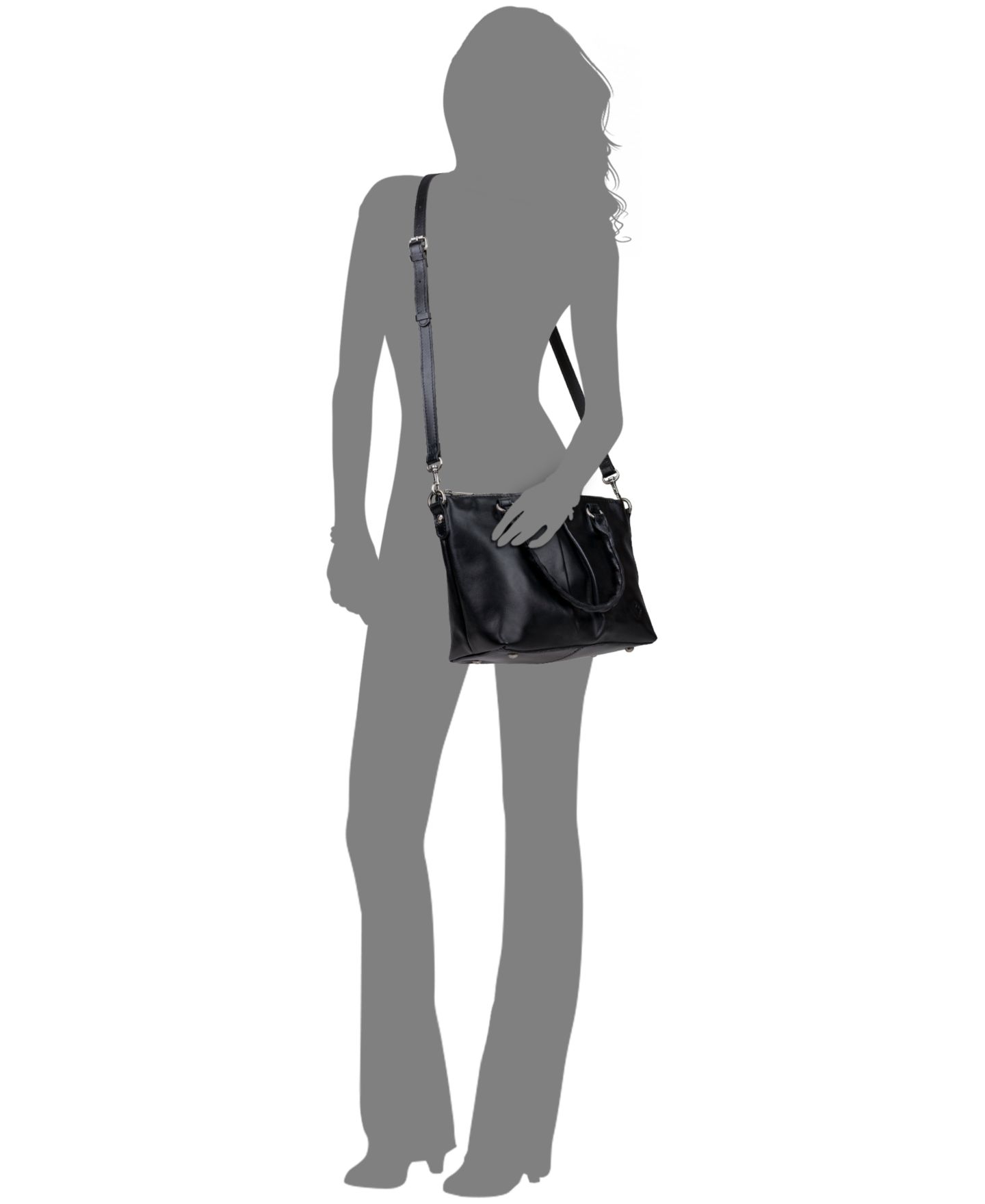Женская сумка Patricia Nash Zora Medium Leather Top Handle Crossbody, цвет: Чёрный — фото 5
