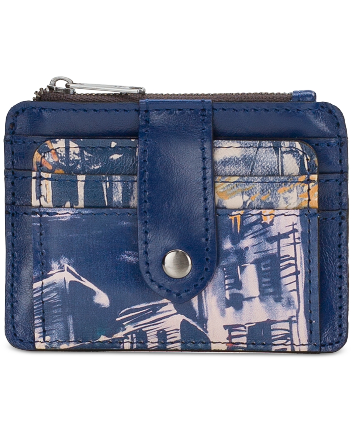 Cassis Id Small Printed Leather Wallet - Harbor Nights Small