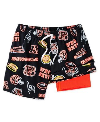 Chubbies - Men's 5.5" Black Cincinnati Bengals The Neon Lined Classic Swim Trunks