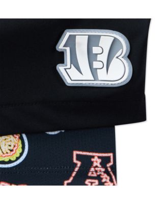 Men's 5.5" Black Cincinnati Bengals Lined Classic Swim Trunks