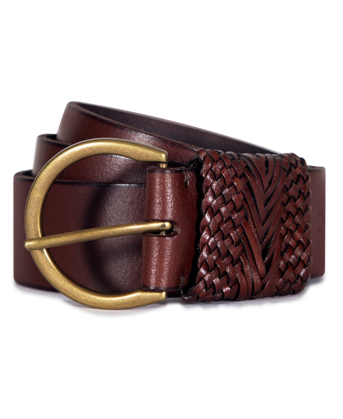 Women's Woven Keeper Belt - Brown