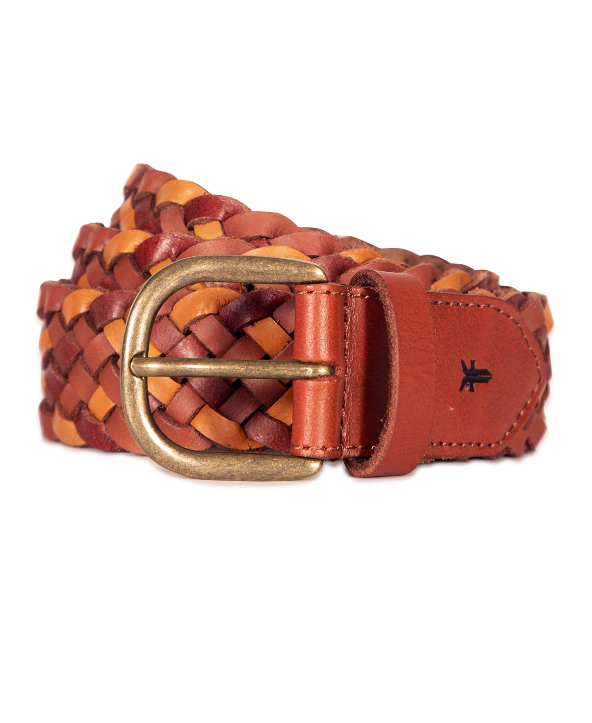 Women's Tonal Woven Leather Belt - Washed Denim