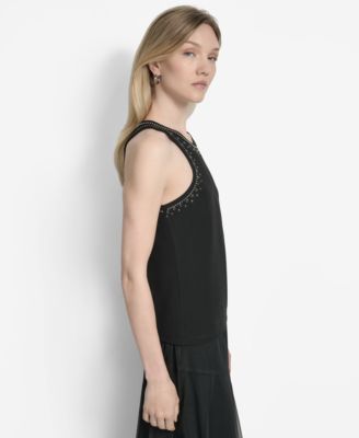 Women's Embellished Ponte Tank Top
