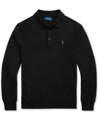 Men's Wool Polo-Collar Sweater