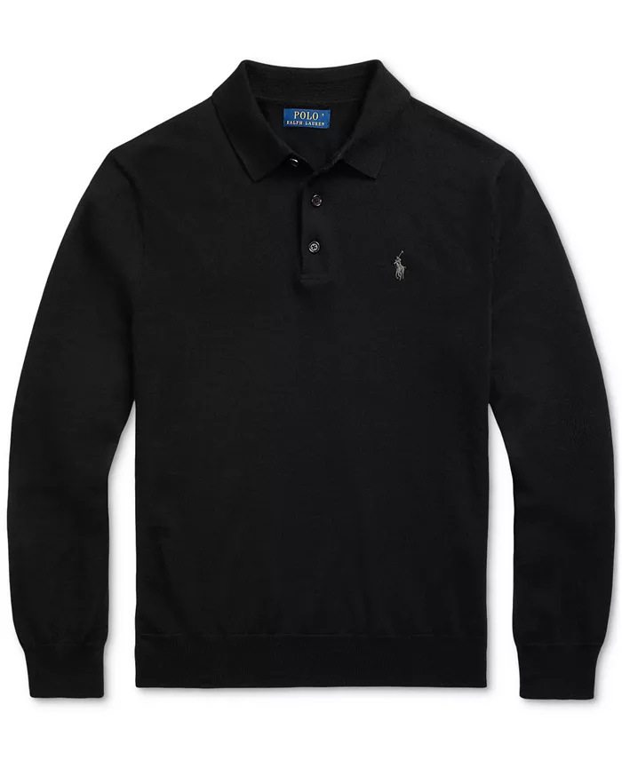 Men's Wool Polo-Collar Sweater - thumbnail 5