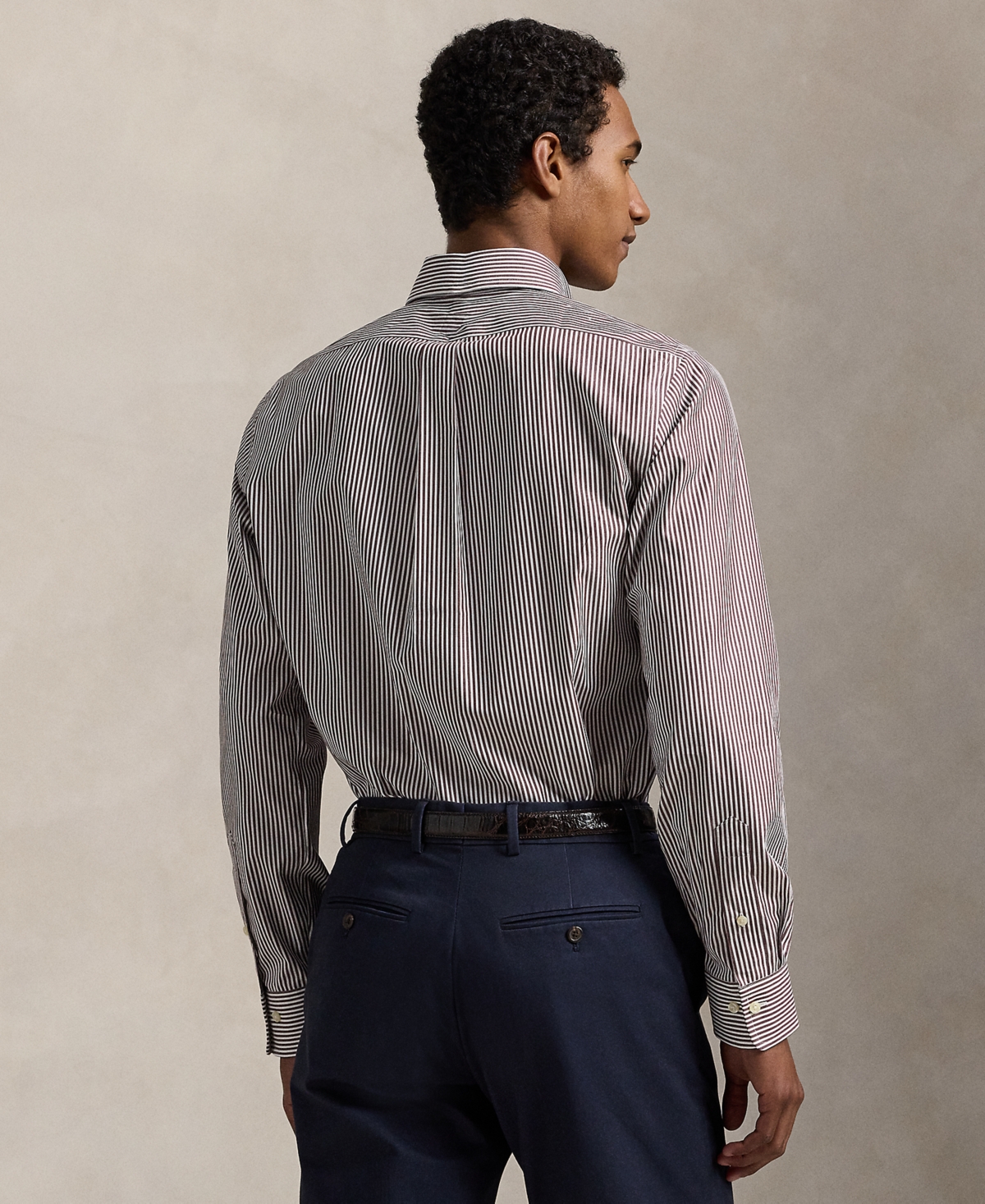 Polo Ralph Lauren Men's Classic-fit Striped Poplin Shirt In Gray