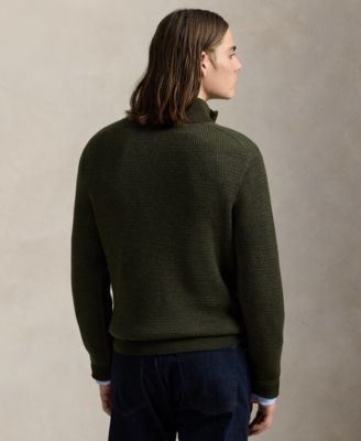 Men's Washable Wool Quarter-Zip Sweater