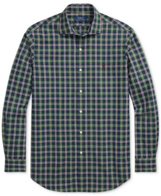 Men's Classic-Fit Plaid Poplin Shirt